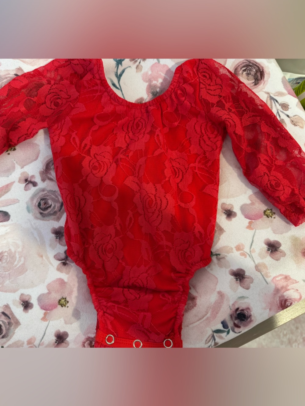 Red lace bodysuit